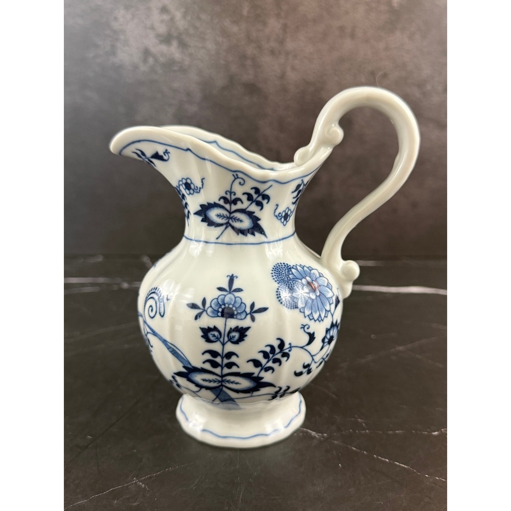 Vintage Blue Danube Blue Onion 6in Tall Mini Pitcher Rectangle Stamp READ